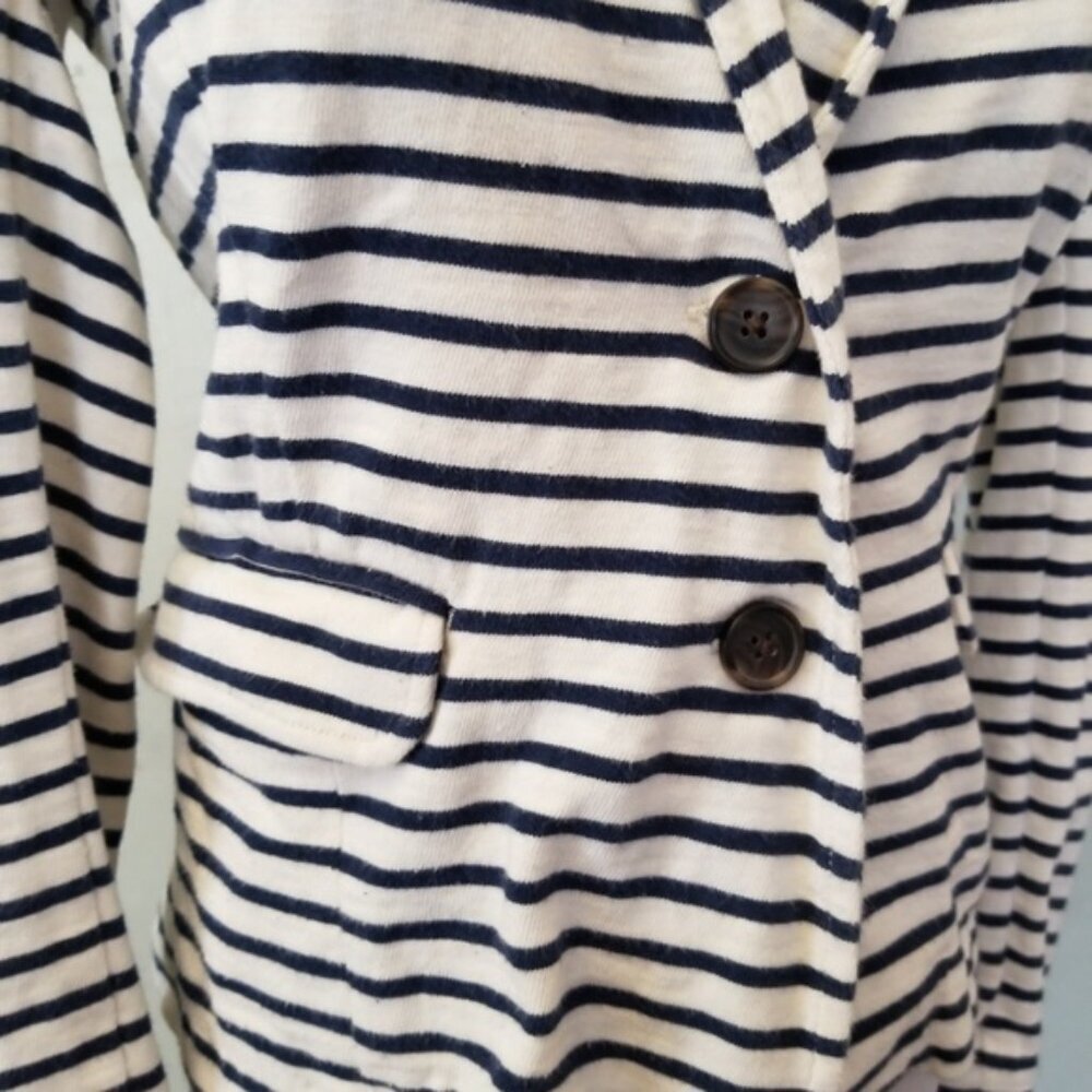 J. Crew Women's Maritime Blazer Cotton Striped Long Sleeve Sweater XS (J9) - Picture 7 of 7
